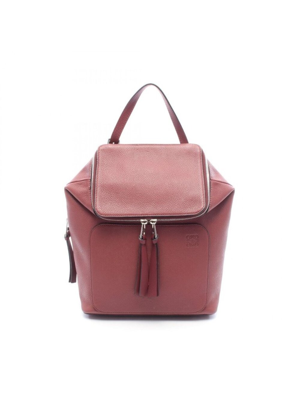 Loewe Backpack Goya Small Red Brown Leather